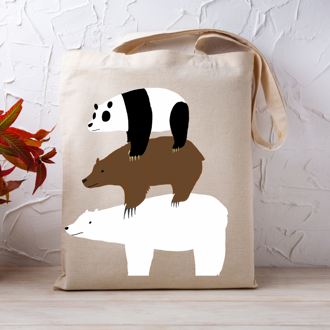 3 Bears Tote Bag