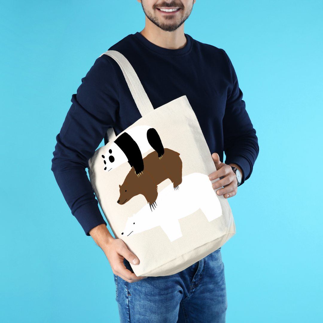 3 Bears Tote Bag